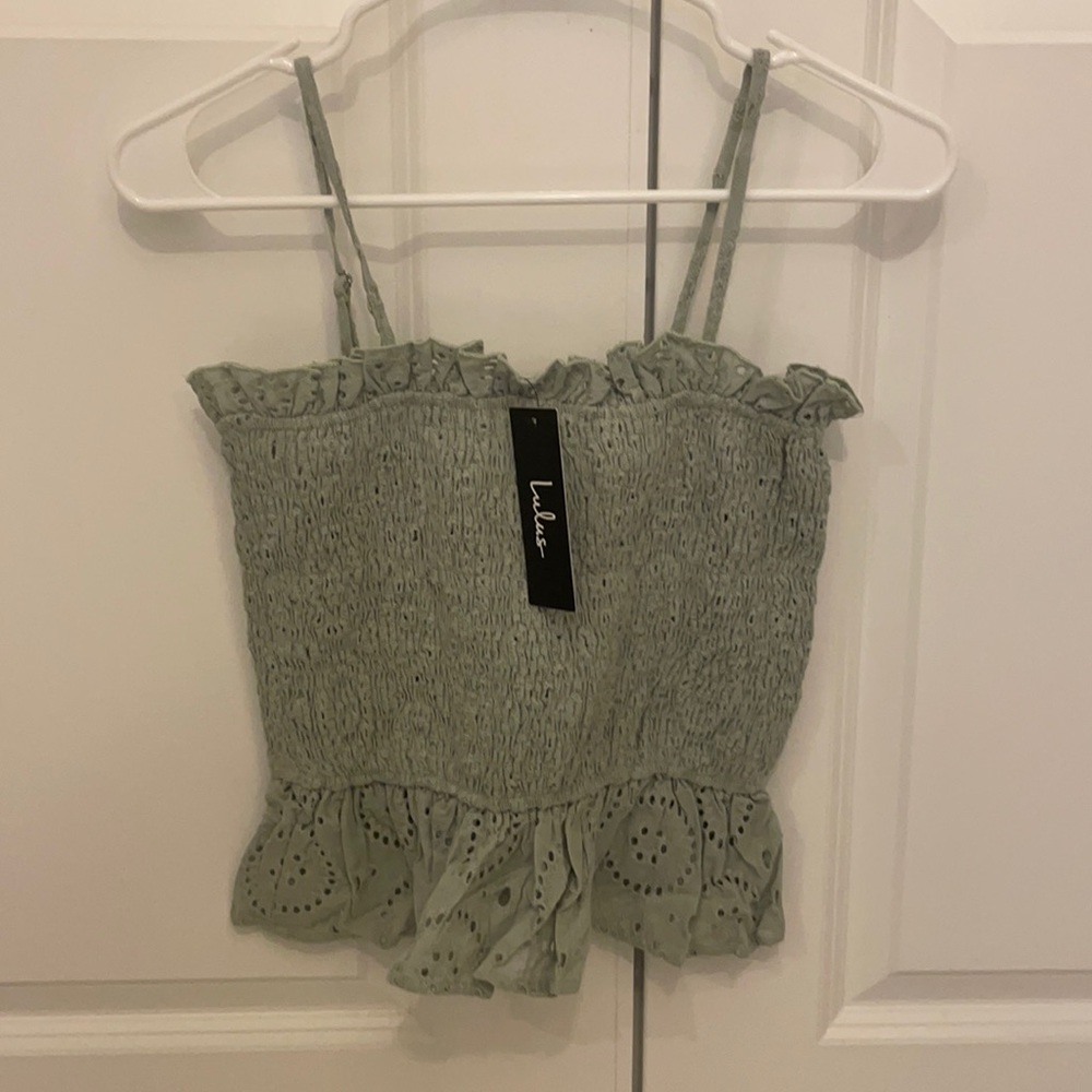 Lulus light green tank size XS NWTGS!!! Adorable!!
